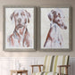 Sitting Dog I - Premium Framed Canvas 2 Piece Set - Ready to Hang