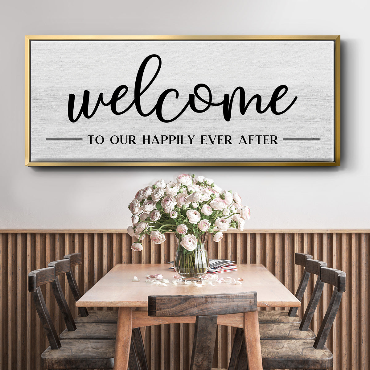 Welcome Ever After - Floater Framed Canvas Print