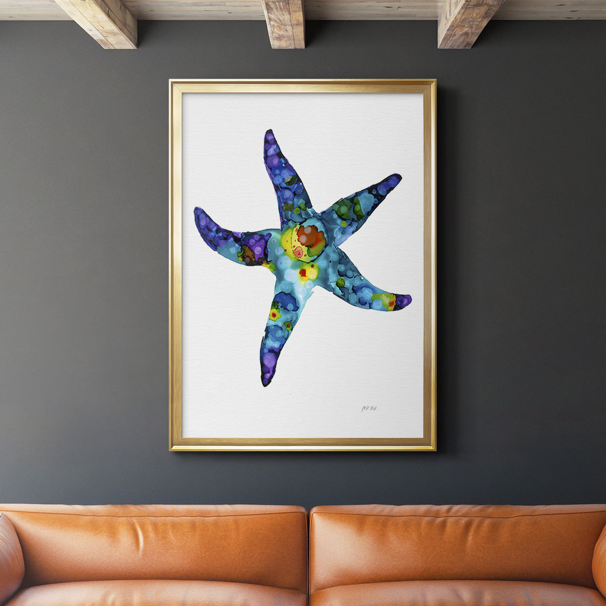 Sea Star - Modern Framed Canvas Print