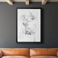 Graphite Abstract IV - Modern Framed Canvas Print