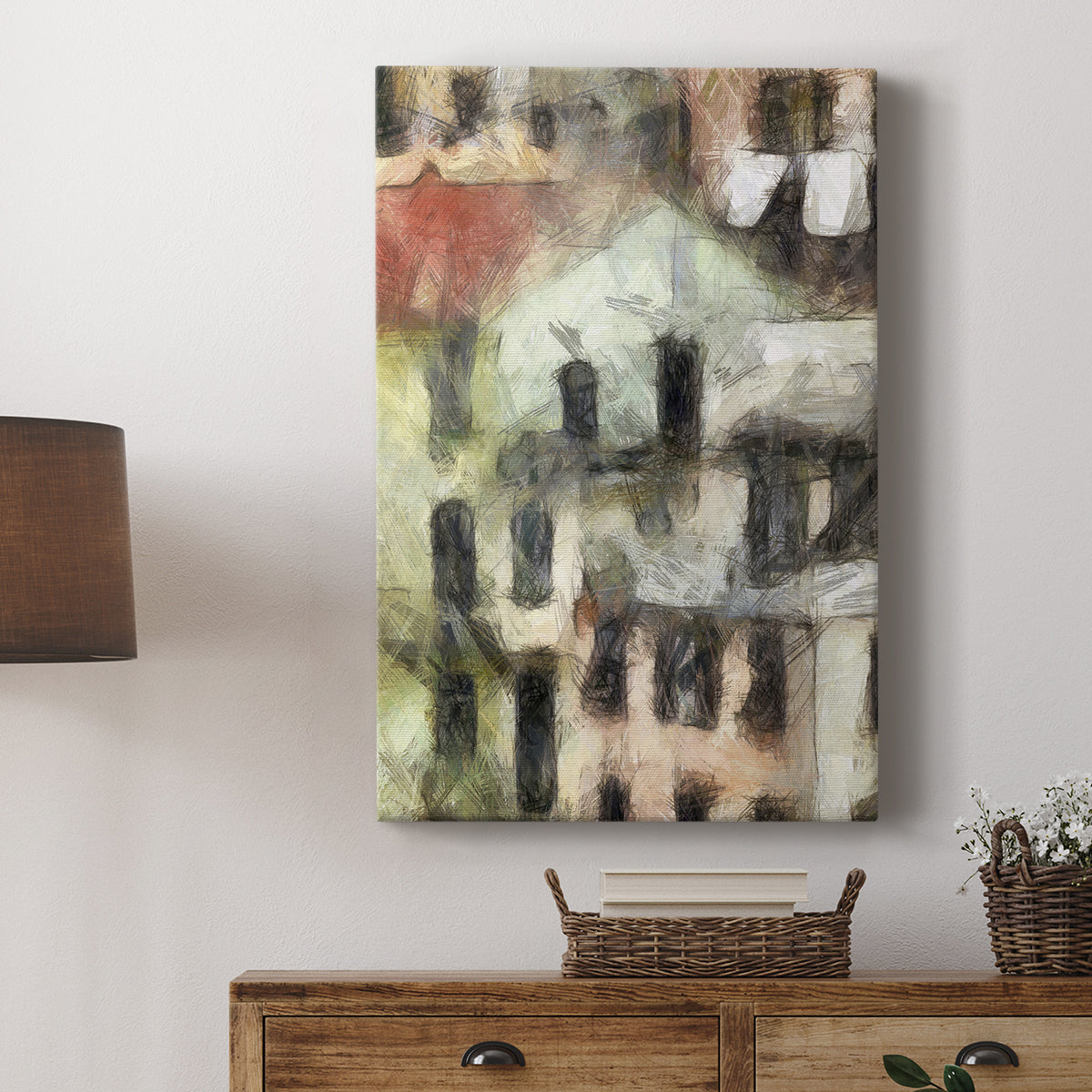 Stacked Houses II - Canvas Art Print