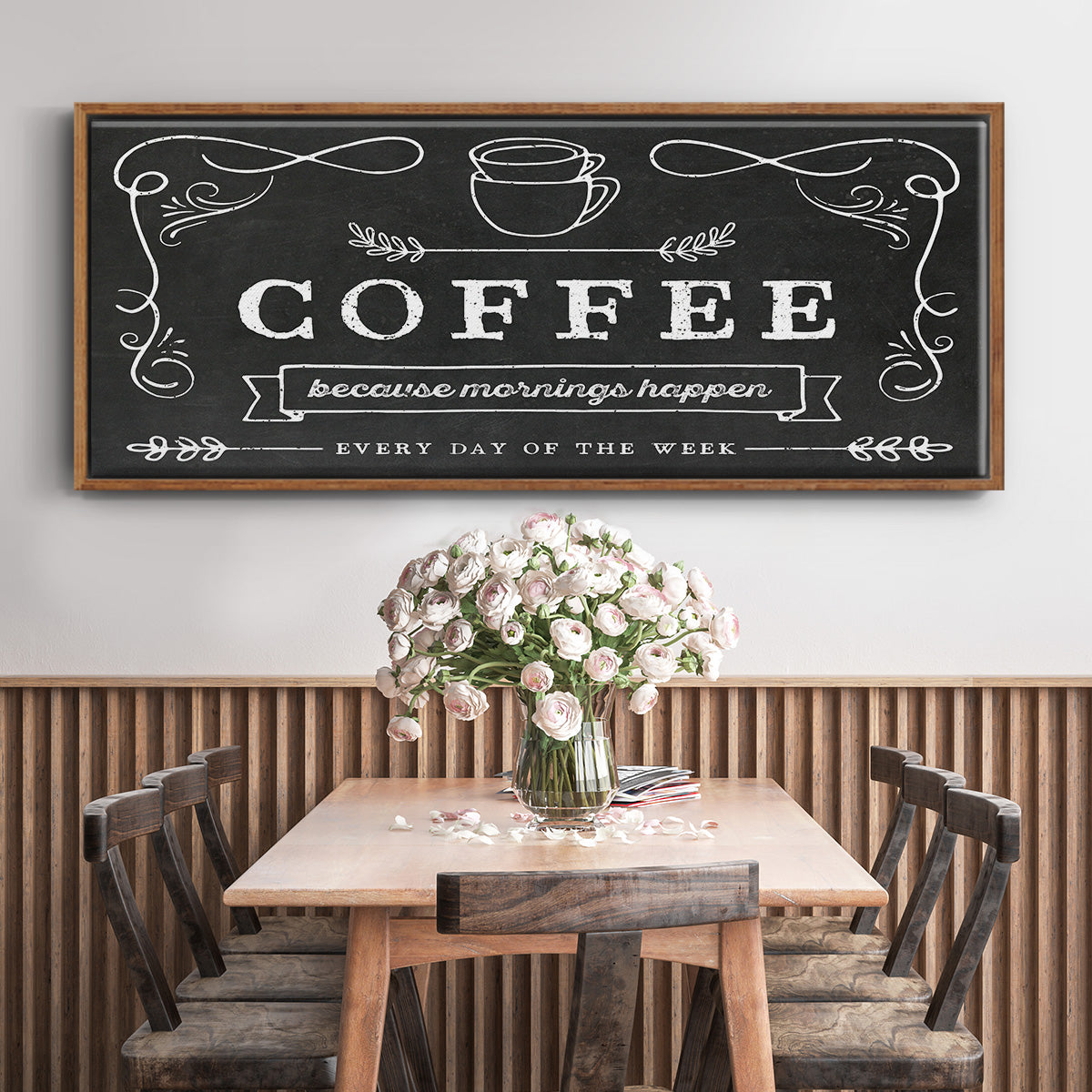 Coffee Everyday - Floater Framed Canvas Print