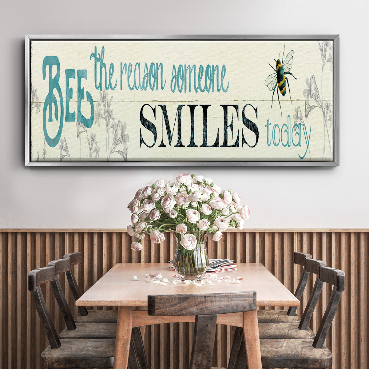 Bee The Reason - Floater Framed Canvas Print