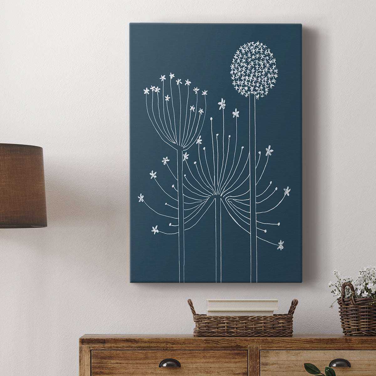 Graphic Alliums II - Canvas Art Print