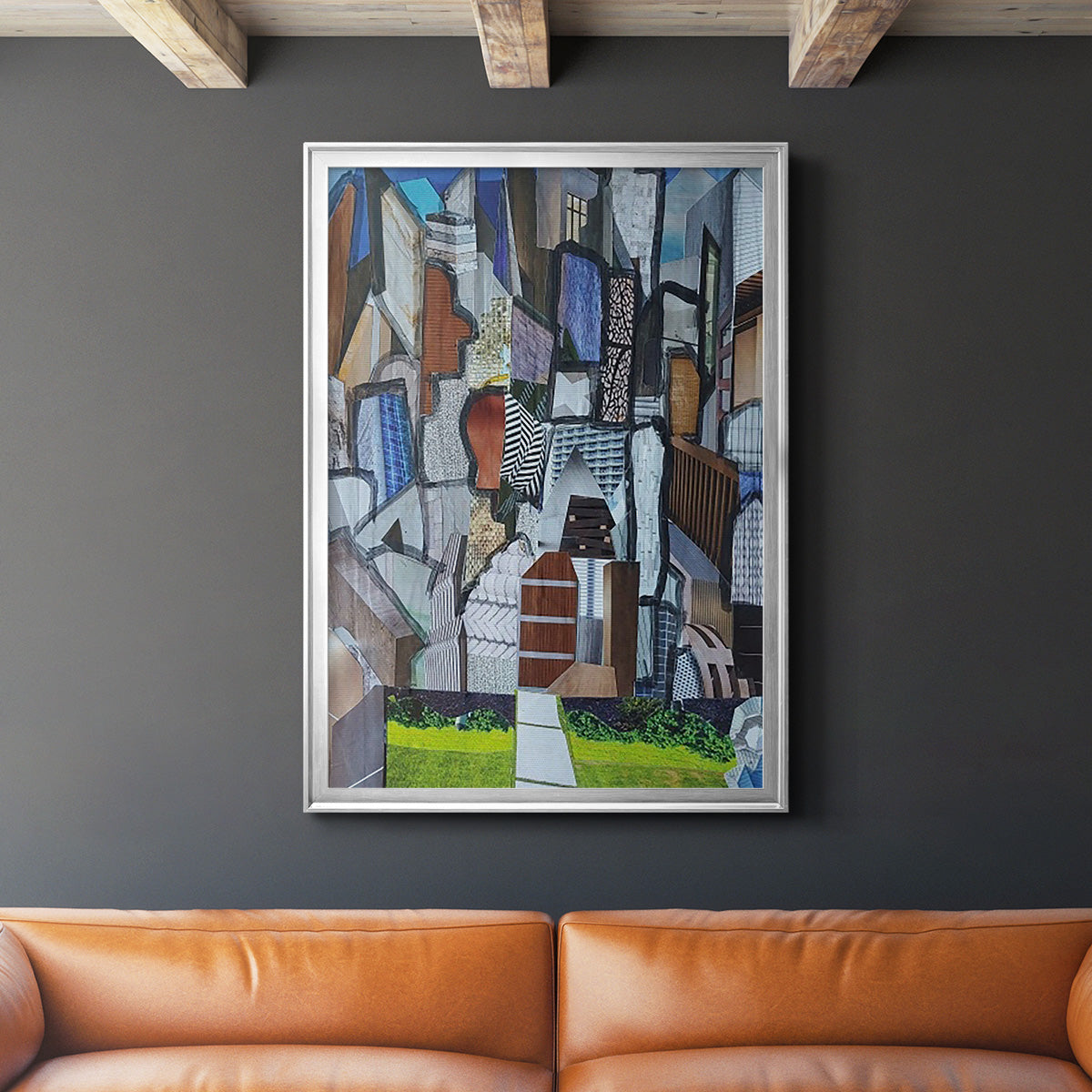 Chicago Grant Park - Modern Framed Canvas Print