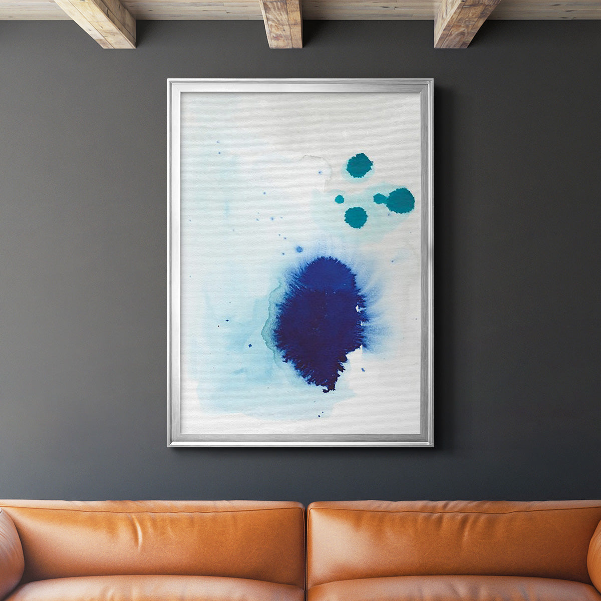 Spare Blue I - Modern Framed Canvas Print