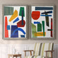 Colorful Shapes I - Premium Framed Canvas 2 Piece Set - Ready to Hang