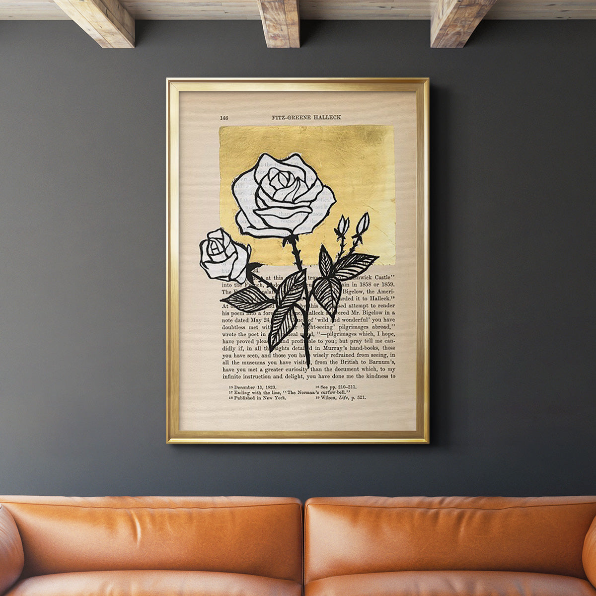 Floral Diary II - Modern Framed Canvas Print