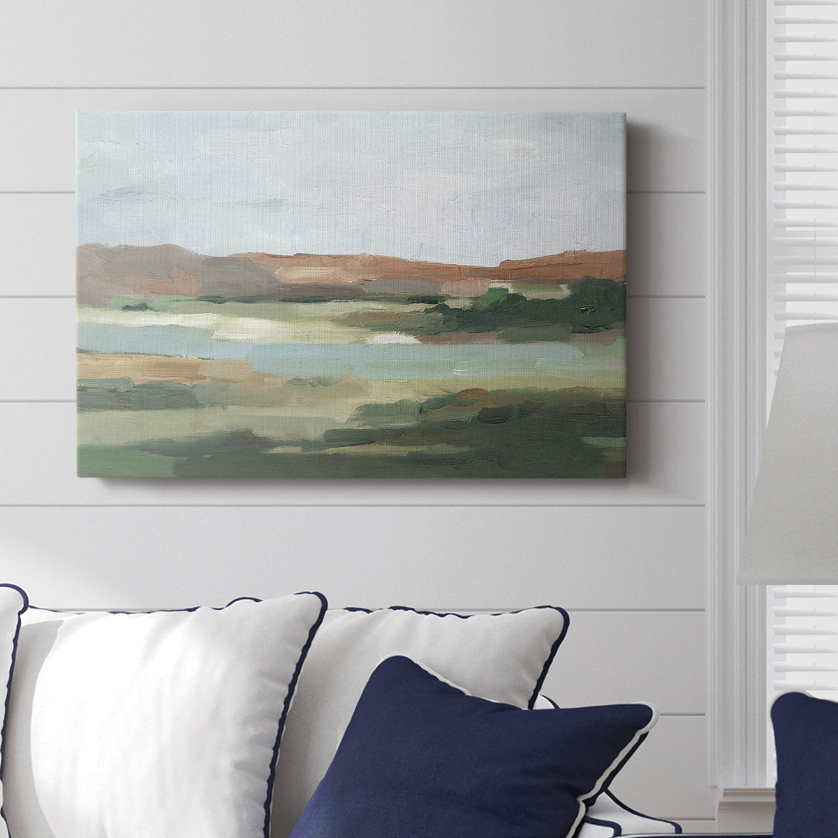 Autumn River Crossing I - Canvas Art Print