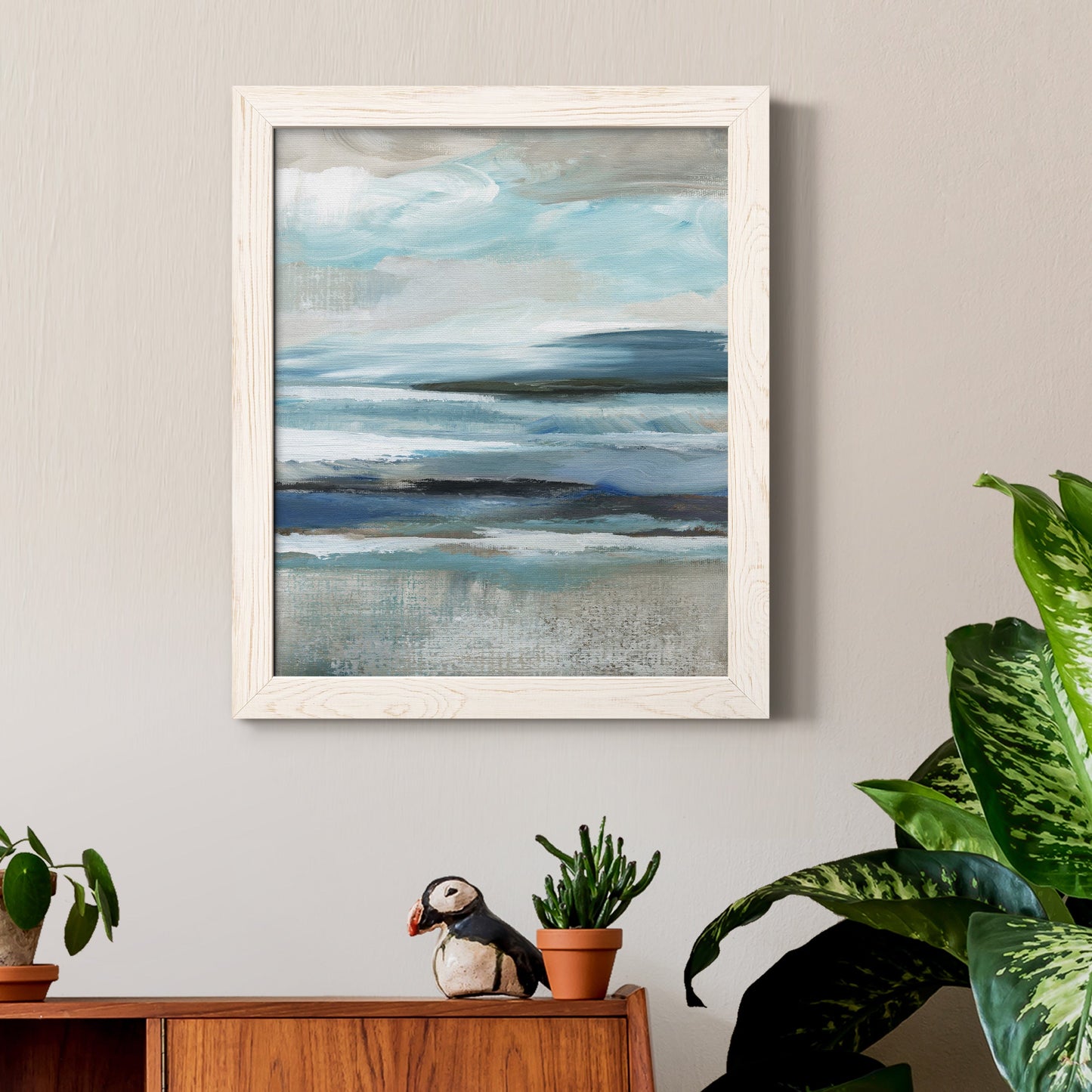 Distant Drama II - Barnwood Framed Canvas Print