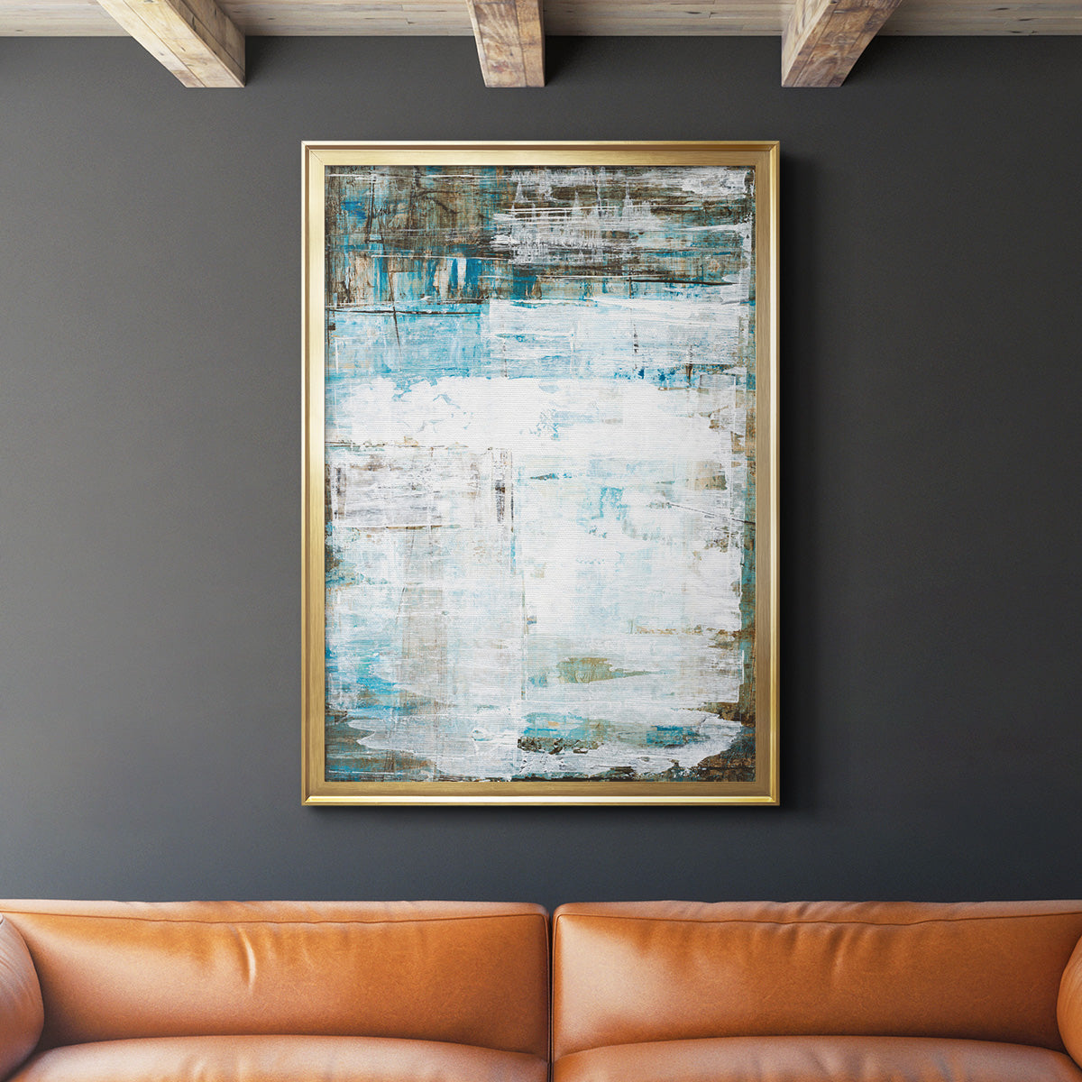 Beach Glass - Modern Framed Canvas Print