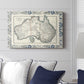 Bordered Map of Australia - Canvas Art Print