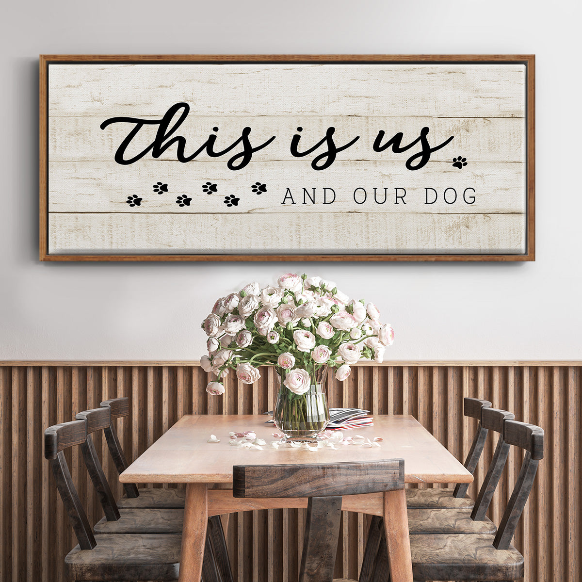 This is Us and the Dog - Floater Framed Canvas Print