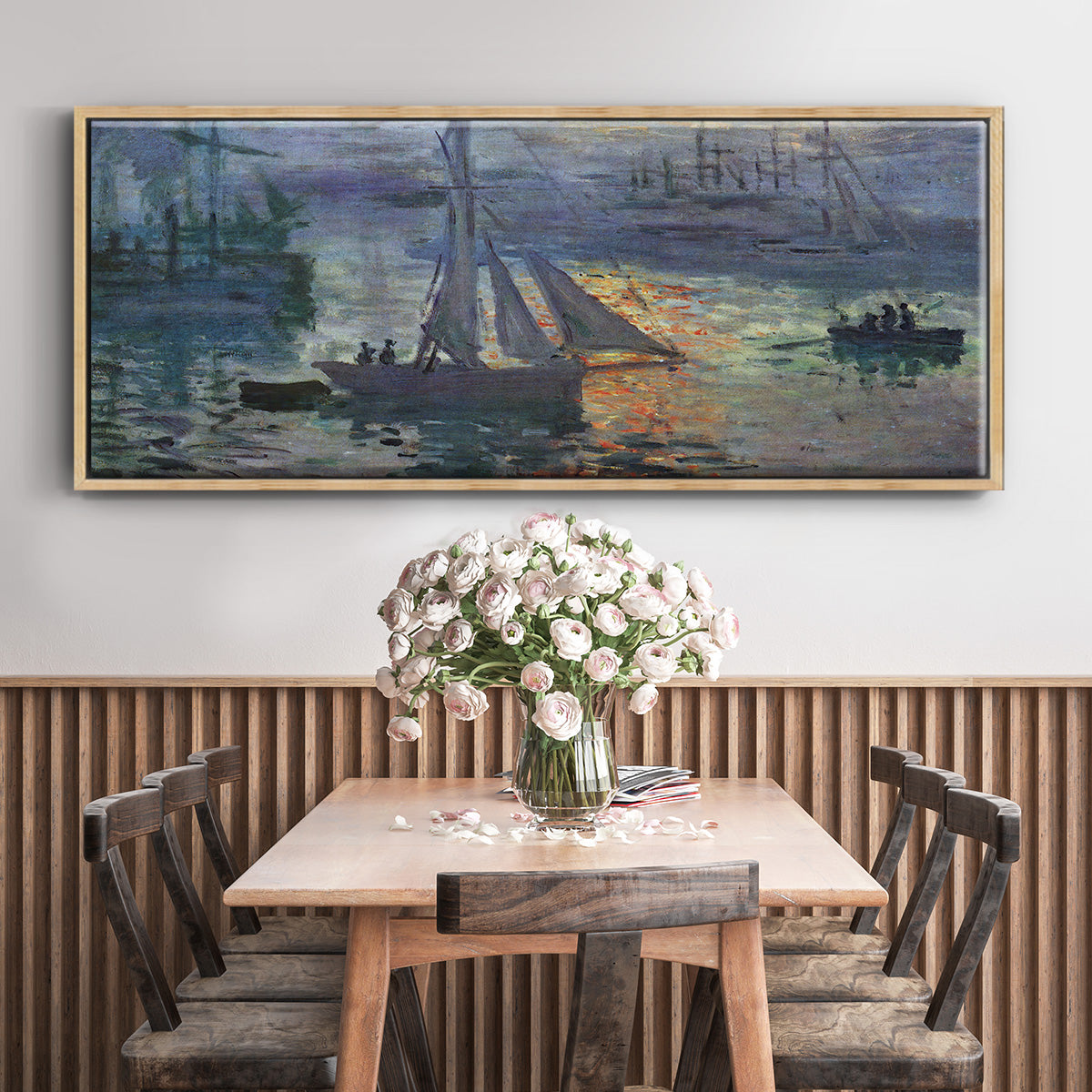 Sunrise at Sea - Floater Framed Canvas Print