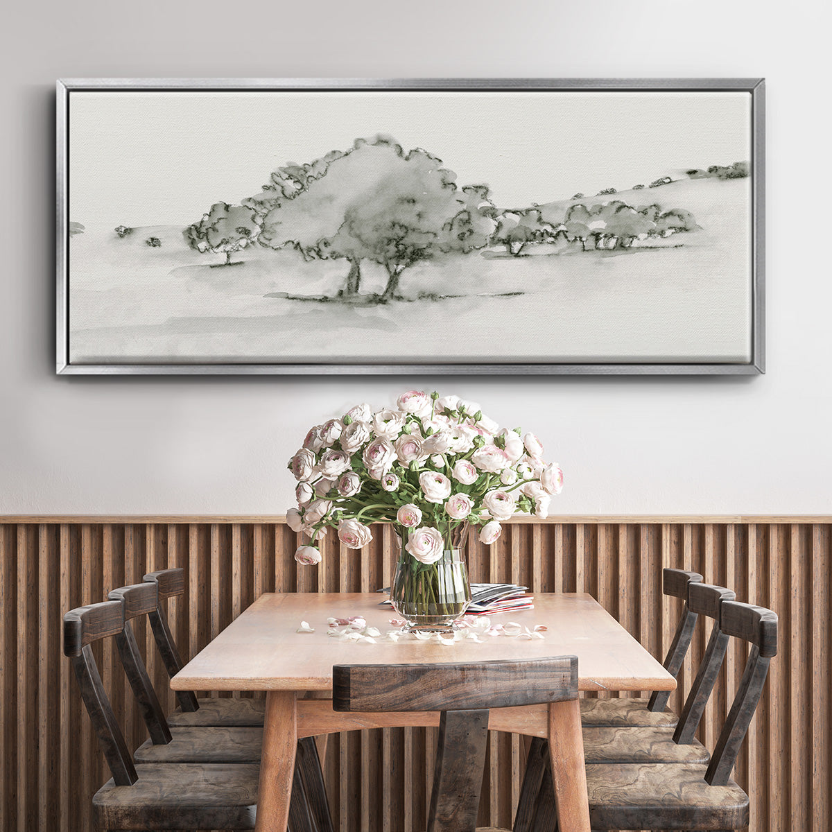 Scenic Scribble II - Floater Framed Canvas Print