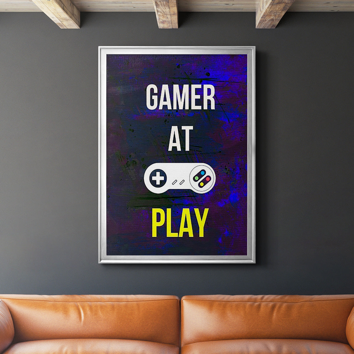 Gamer at Play VI - Modern Framed Canvas Print