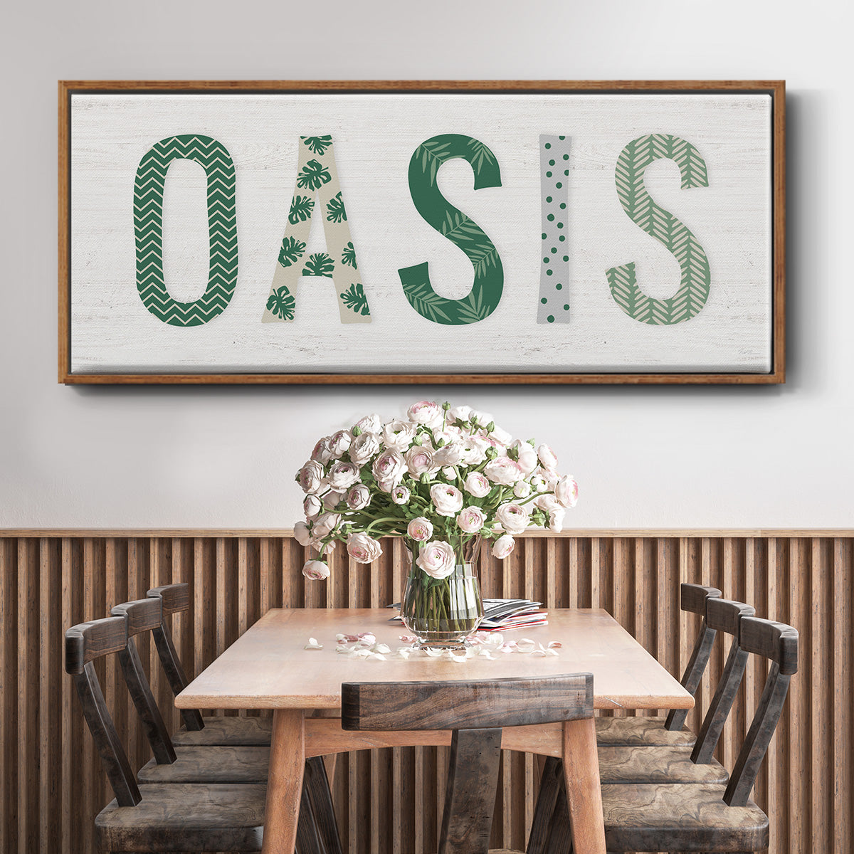 Oasis Cabana - Floater Framed Canvas Print