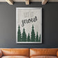 Let It Snow Forest - Modern Framed Canvas Print