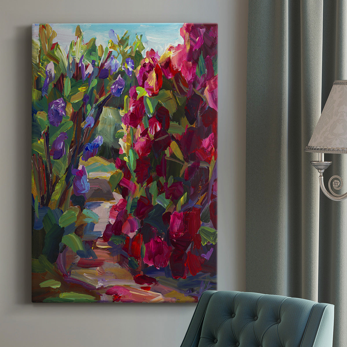 Lilacs & Rhodies - Canvas Art Print