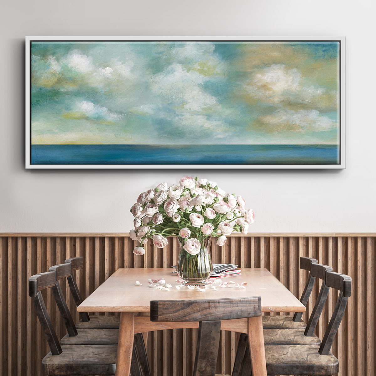 Cloudscape Vista II - Floater Framed Canvas Print