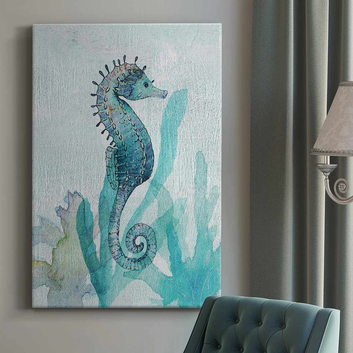 Seahorse I Premium Gallery Wrapped Canvas - Ready to Hang