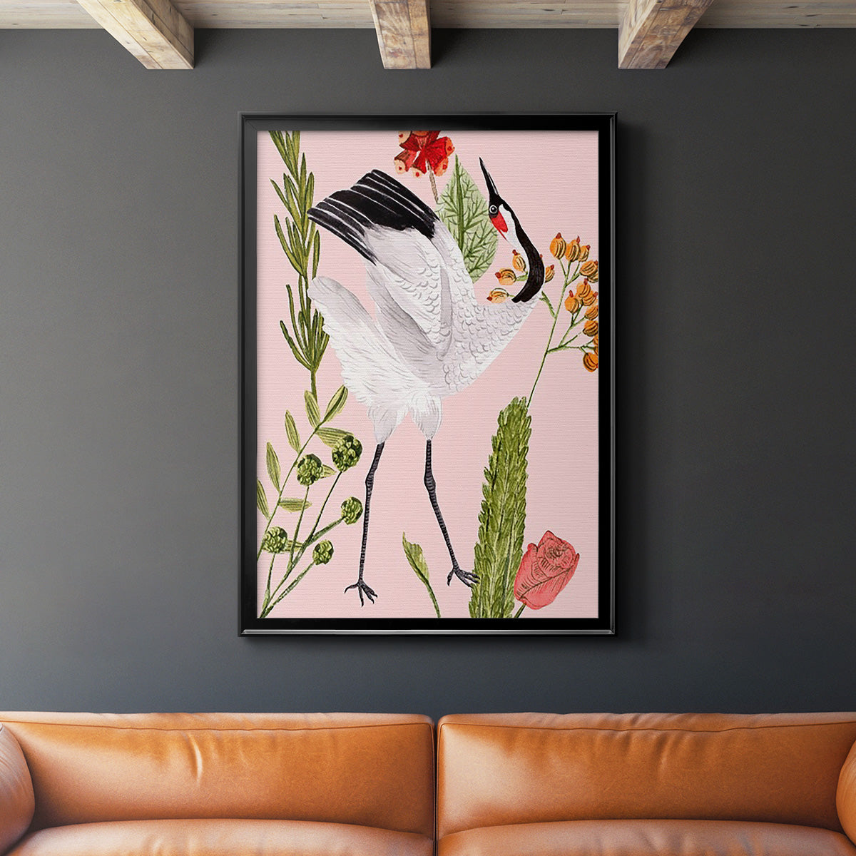 Birds in Motion VI - Modern Framed Canvas Print