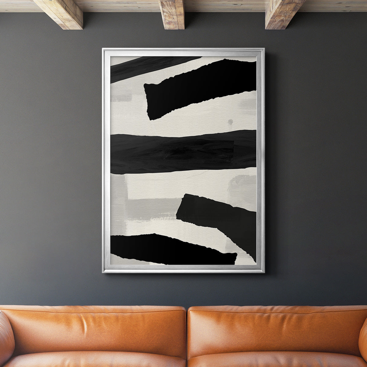 Mountain Paths I - Modern Framed Canvas Print