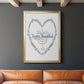 Hanukkah Heart - Modern Framed Canvas Print