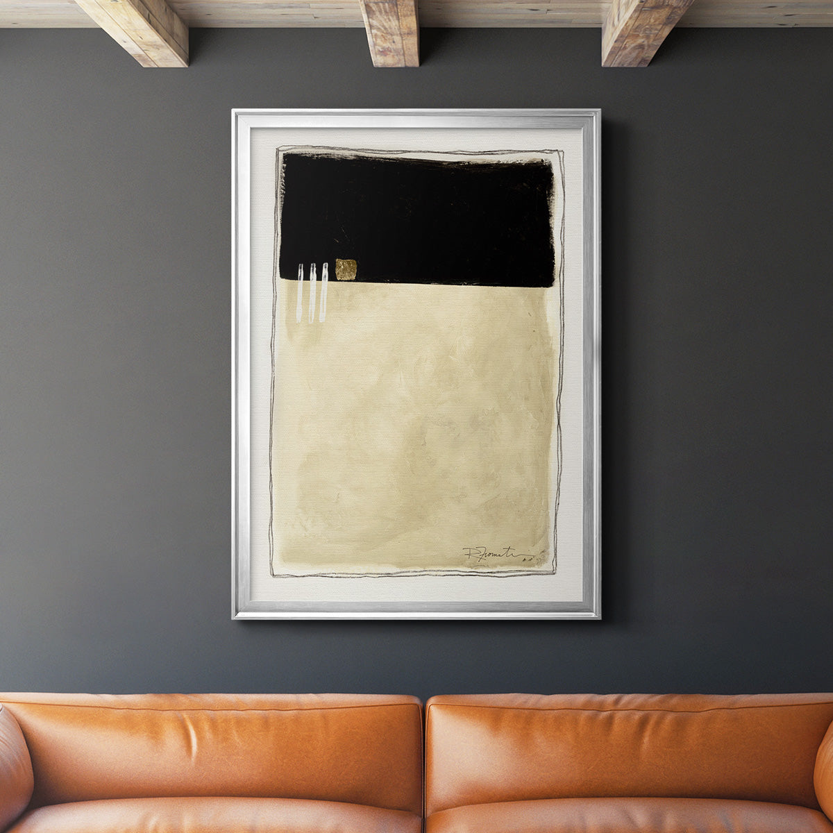 Inner Musing II - Modern Framed Canvas Print