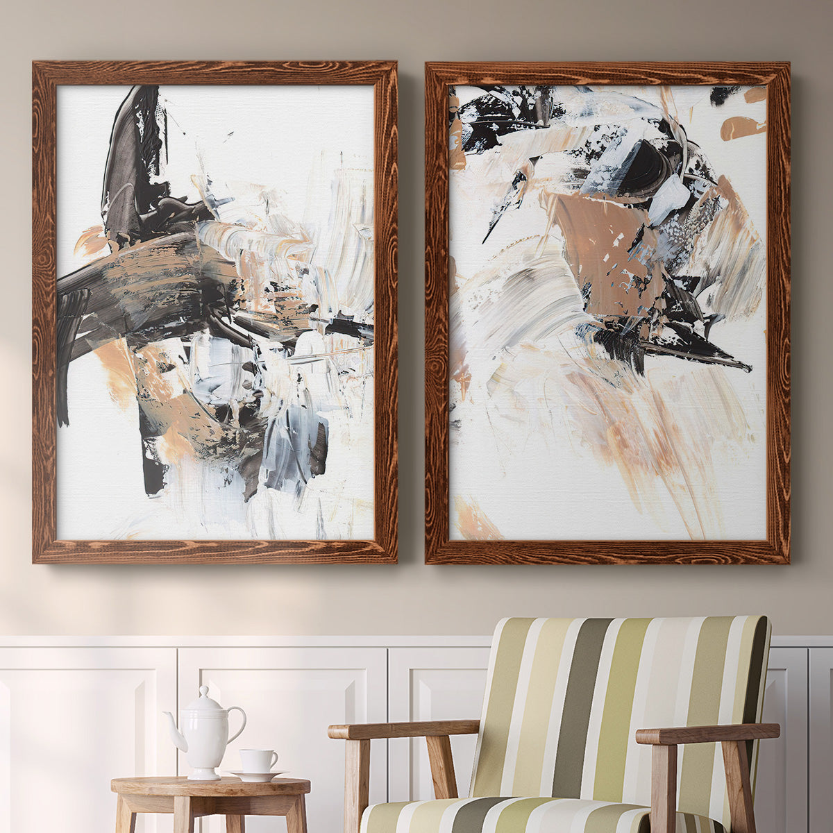 Ruckus I - Premium Framed Canvas 2 Piece Set - Ready to Hang