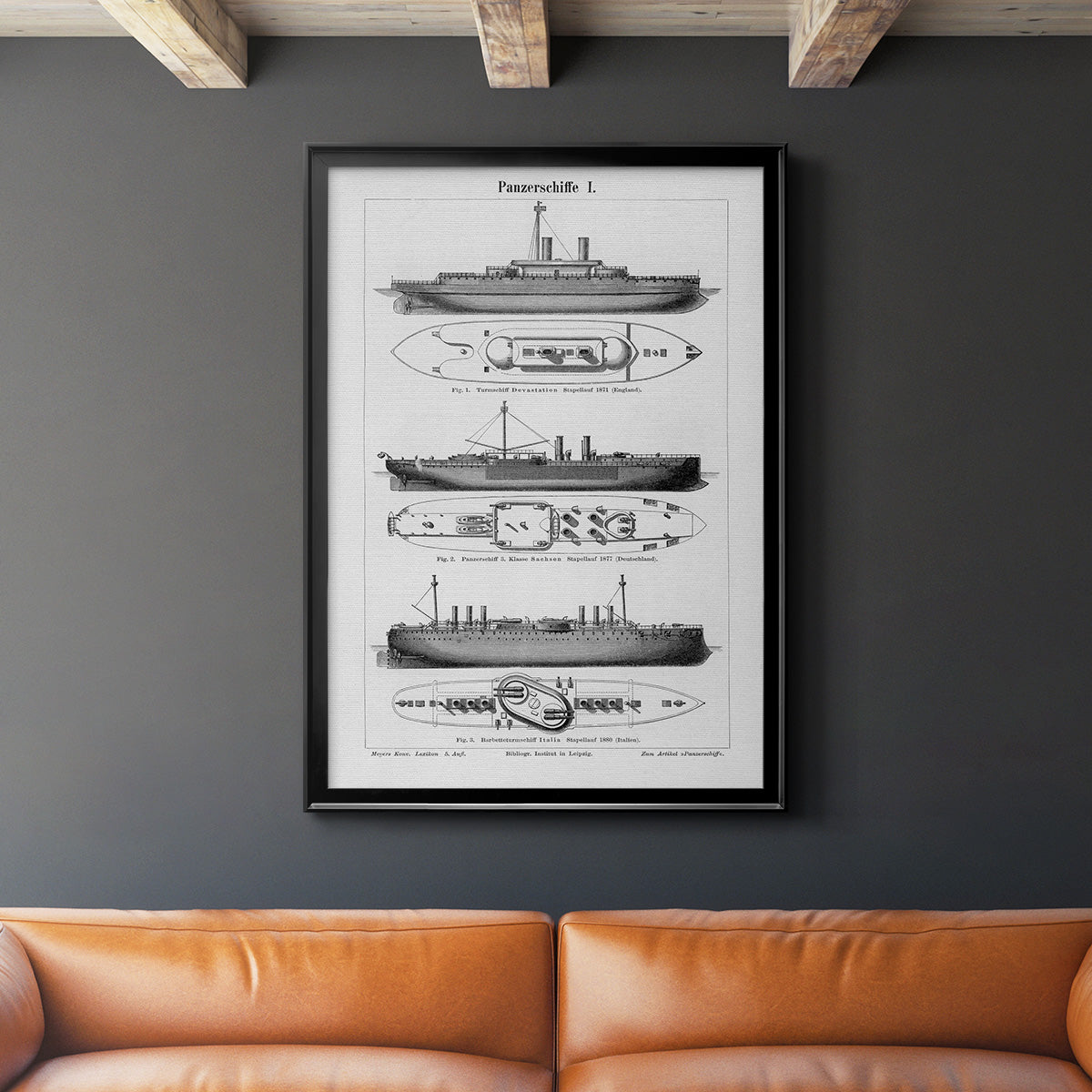 Industrial Ship - Modern Framed Canvas Print
