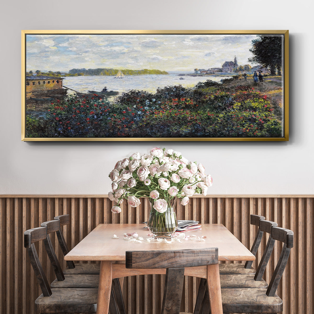 The Seine at Argenteuil, 1877 - Floater Framed Canvas Print