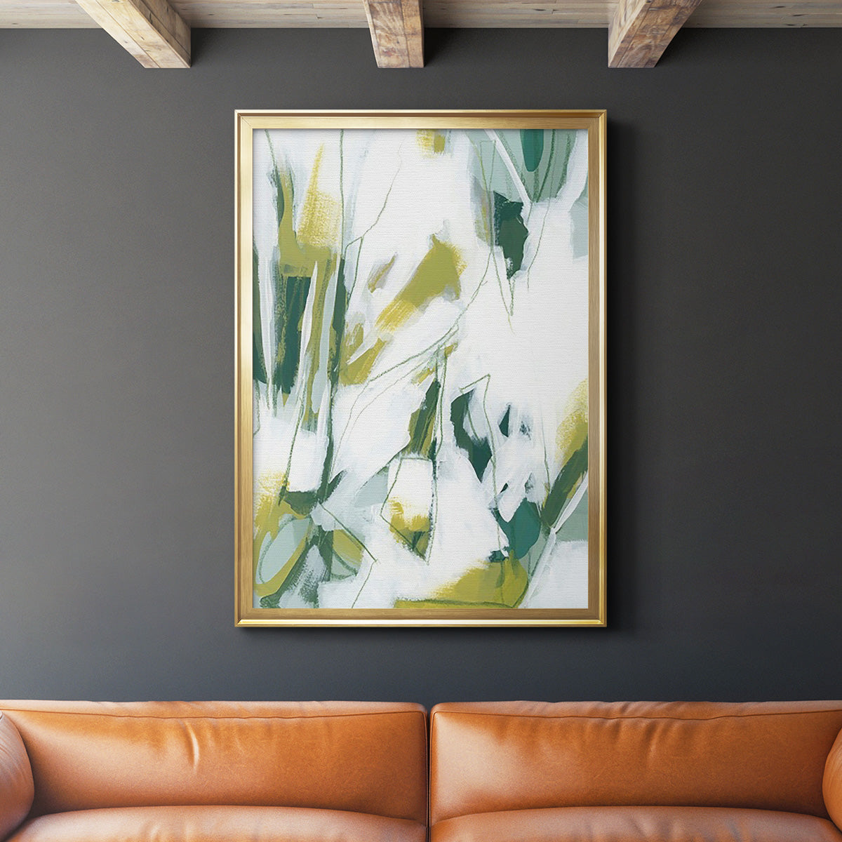 Emerald Ice IV - Modern Framed Canvas Print