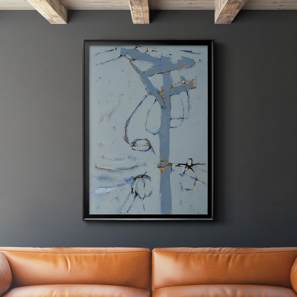 Wires VI - Modern Framed Canvas Print
