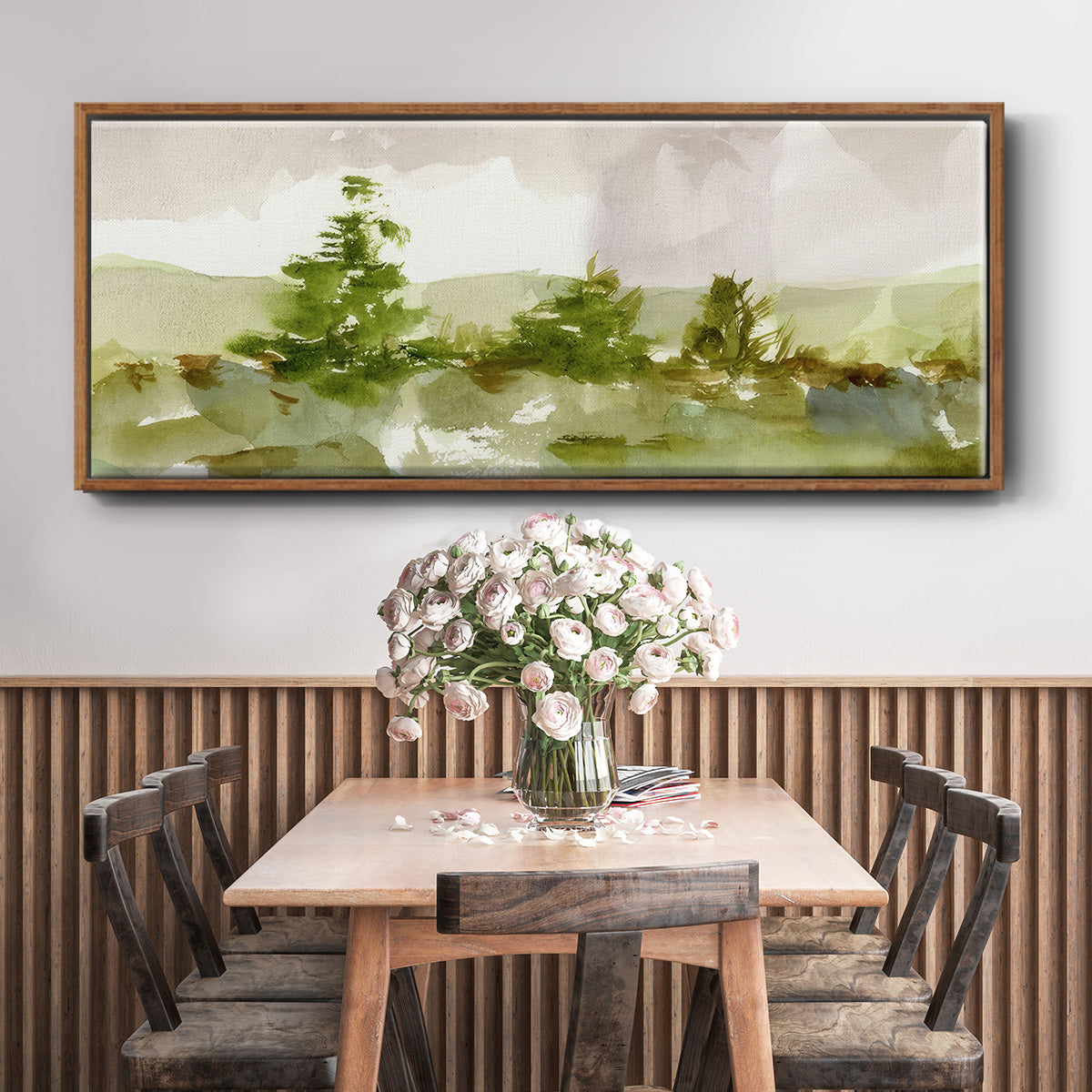 Morning Retreat I - Floater Framed Canvas Print
