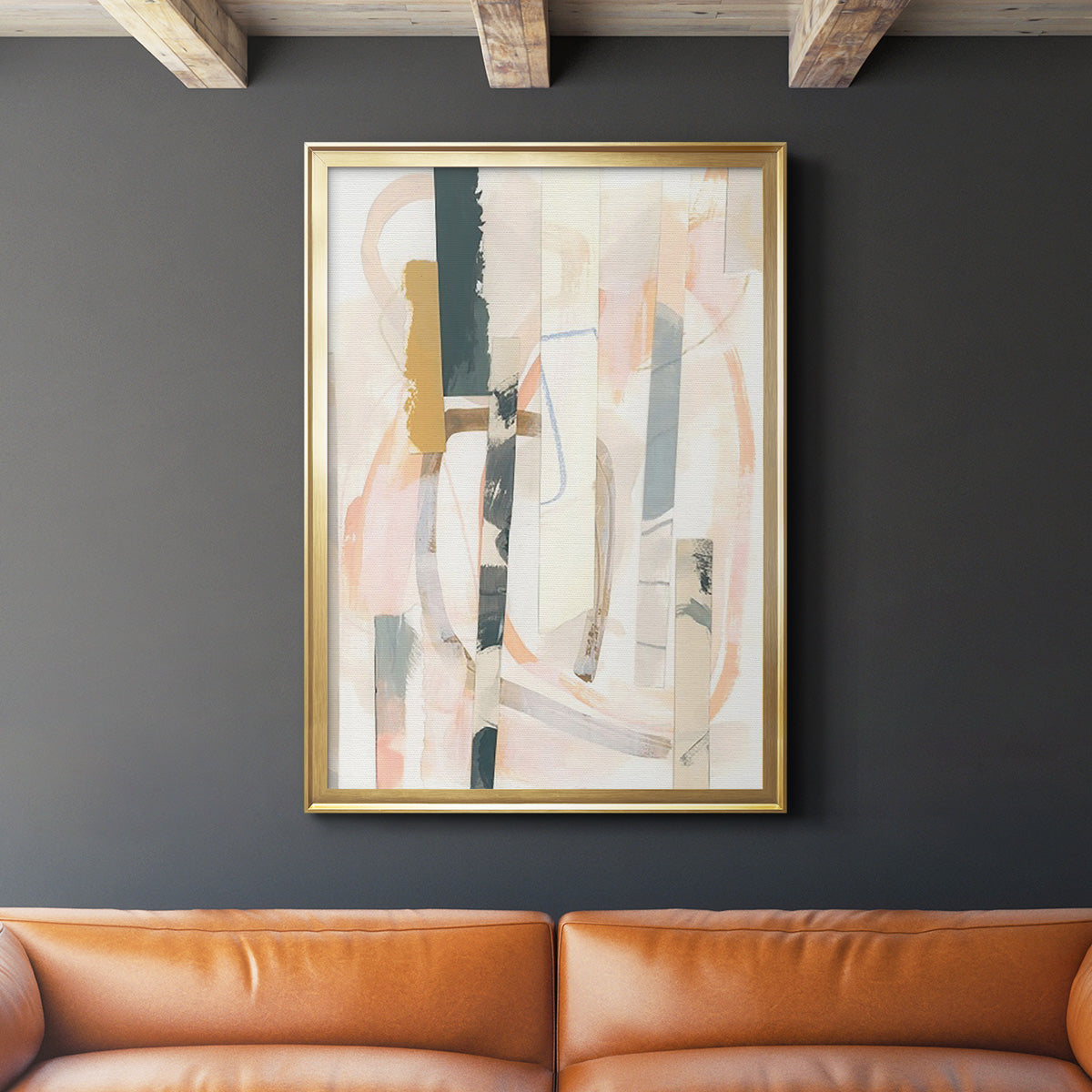 Melon Litmus II - Modern Framed Canvas Print