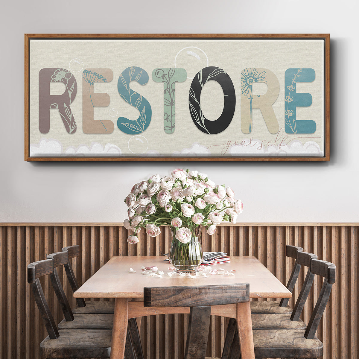 Restore Your Self - Floater Framed Canvas Print