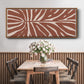 Terra Cotta Block Palms III - Floater Framed Canvas Print