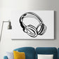 Headphones Sketch Premium Gallery Wrapped Canvas - Ready to Hang