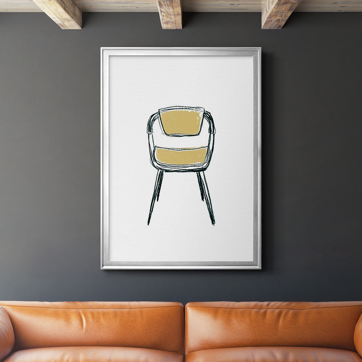 Take a Seat II - Modern Framed Canvas Print