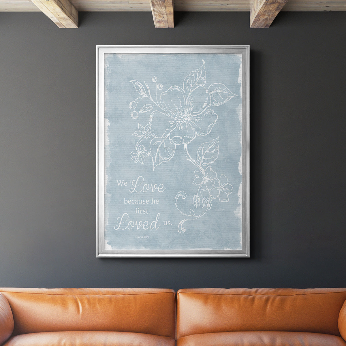 Loved Us First - Modern Framed Canvas Print