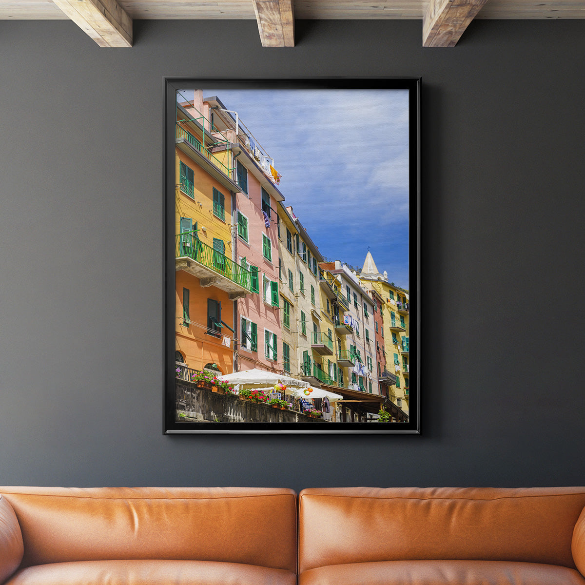 Cinque Terre - Modern Framed Canvas Print