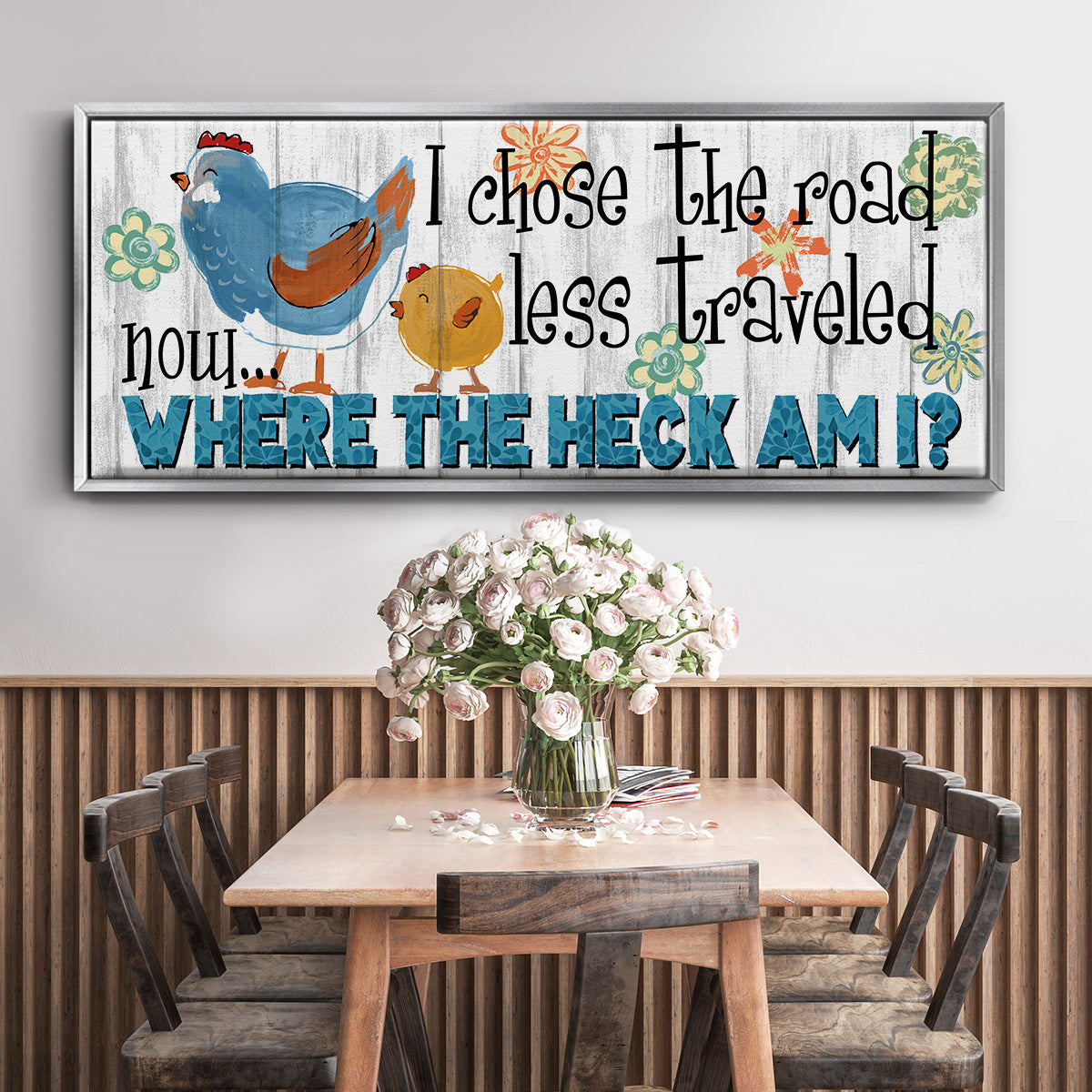 The Road Less - Floater Framed Canvas Print
