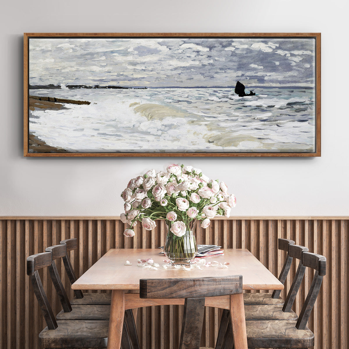 The Sea at Le Havre, 1868 - Floater Framed Canvas Print
