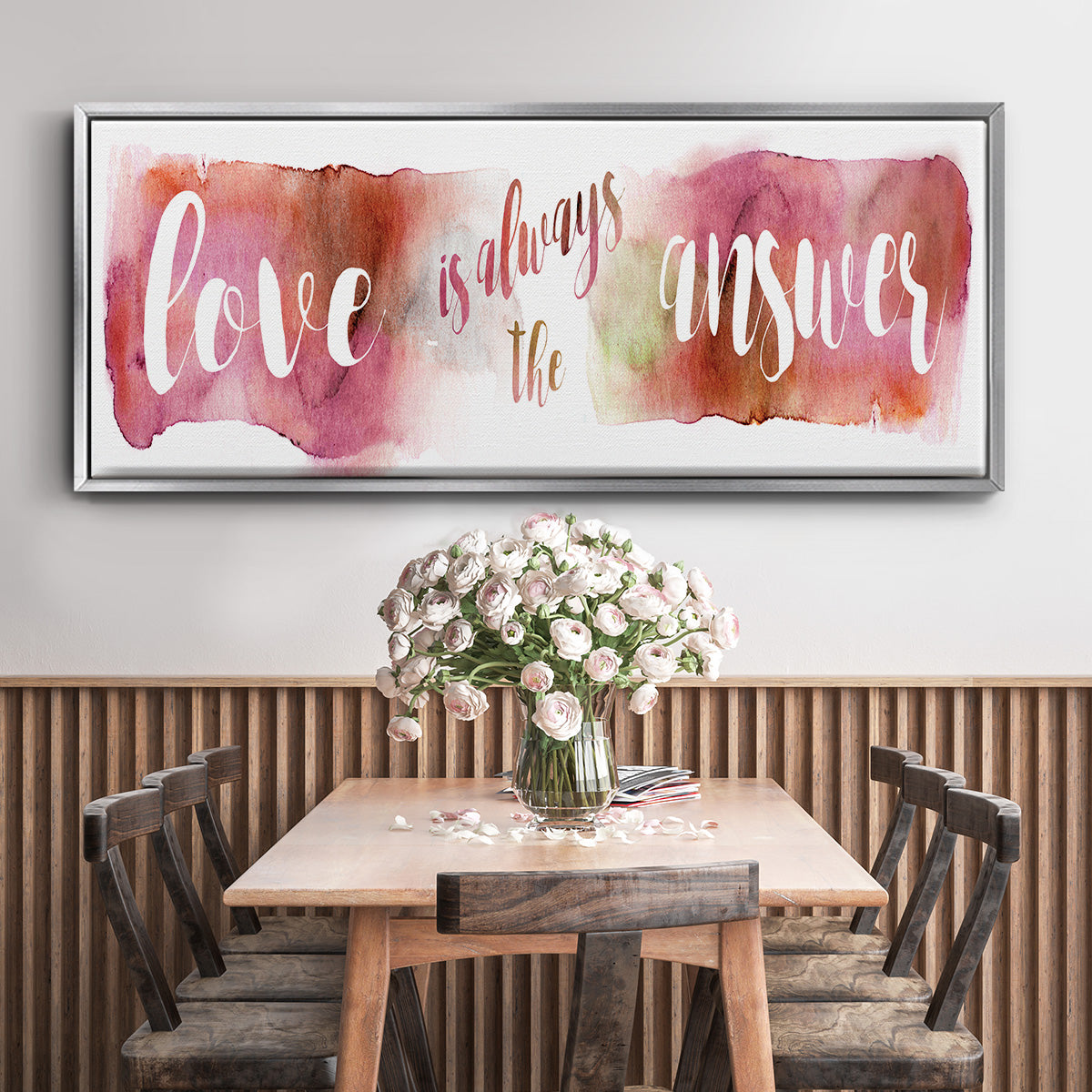 Love is the Answer - Floater Framed Canvas Print