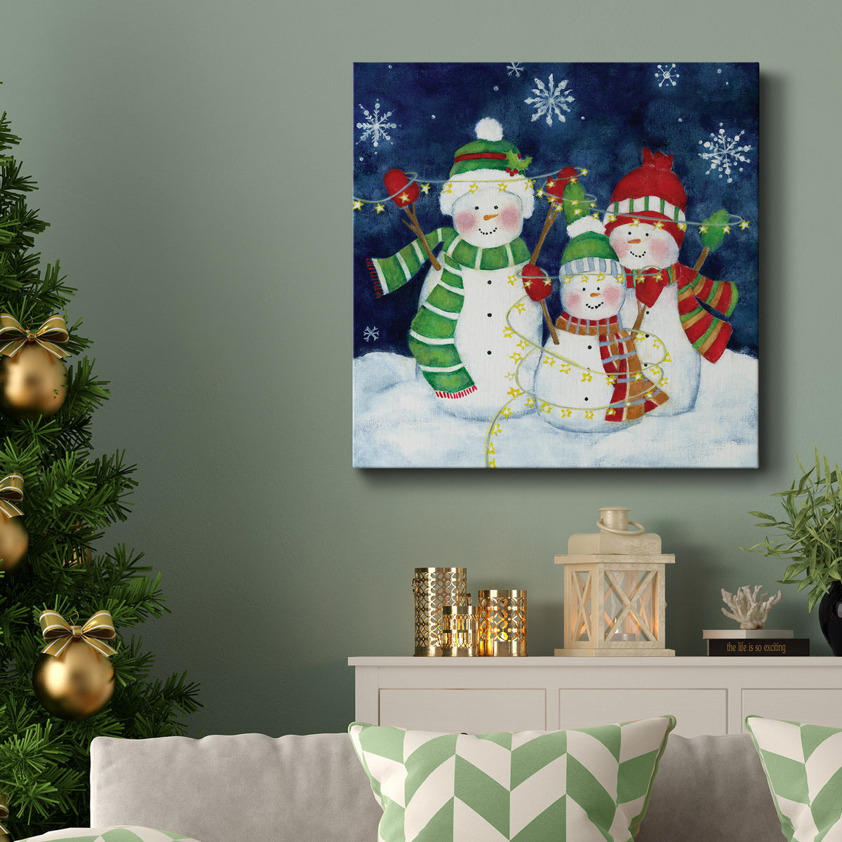 Festive Lights I-Premium Gallery Wrapped Canvas - Ready to Hang