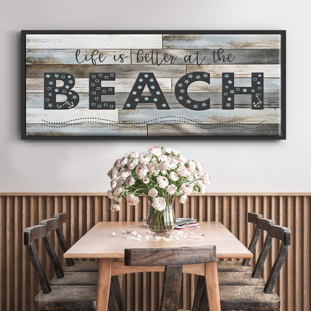 Better at the Beach - Floater Framed Canvas Print