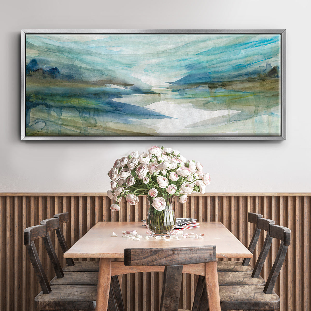 Spring Reflection II - Floater Framed Canvas Print