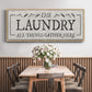 Laundry Gathers - Floater Framed Canvas Print
