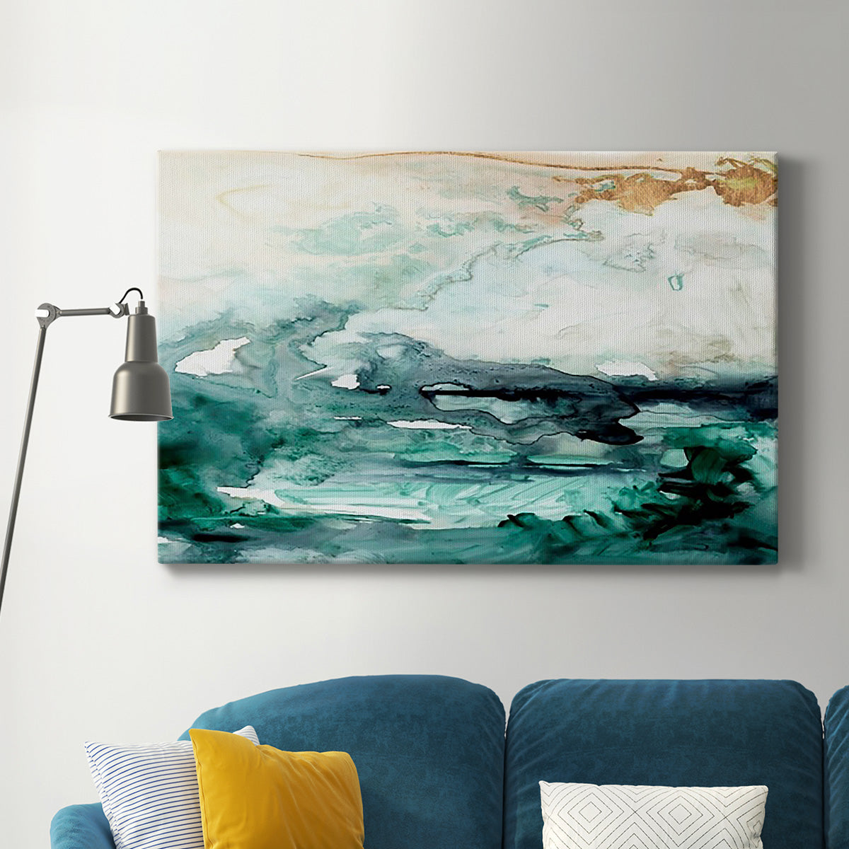 Sea Foam Flow I Premium Gallery Wrapped Canvas - Ready to Hang